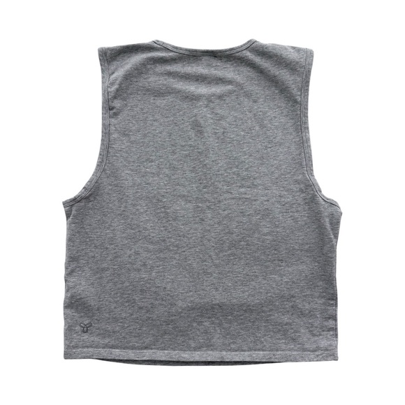 TNA Crop Muscle Tank Top in Heather Gray - Size M - Picture 2 of 4